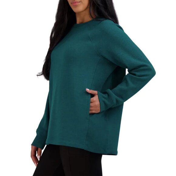 NEW Kirkland Cozy Fleece Pullover | Green - Picture 3 of 6